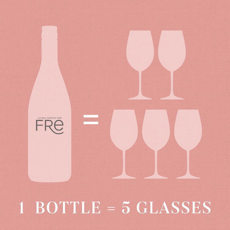 slide 6 of 9, Fre Non-Alcoholic Rose - 750ml Bottle, 750 ml