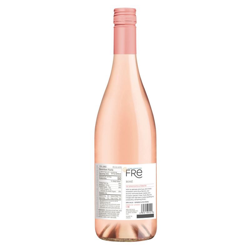 slide 9 of 9, Fre Non-Alcoholic Rose - 750ml Bottle, 750 ml