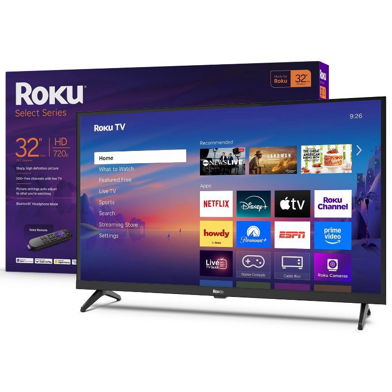 slide 1 of 14, Roku 32" Select Series 720p HD Smart Roku TV with Roku TV Remote, 1 ct