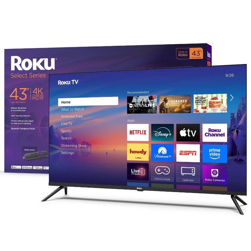 slide 1 of 11, Roku 43" Select Series 4K HDR Smart Roku TV with Roku TV Remote, 1 ct