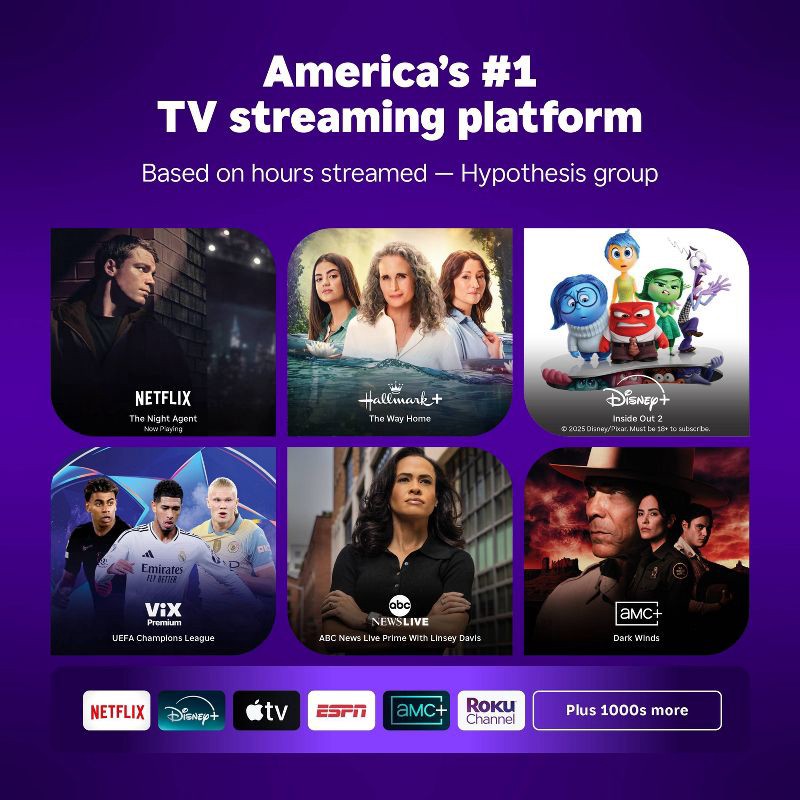 slide 2 of 11, Roku 50" Select Series 4K HDR Smart Roku TV with Roku TV Remote, 1 ct