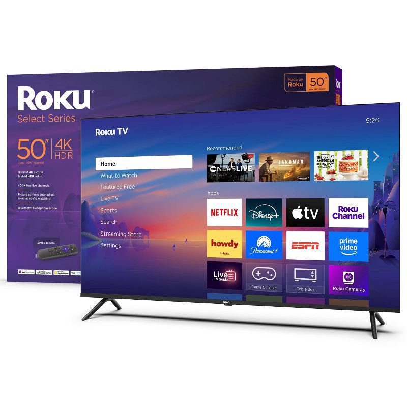 slide 1 of 11, Roku 50" Select Series 4K HDR Smart Roku TV with Roku TV Remote, 1 ct