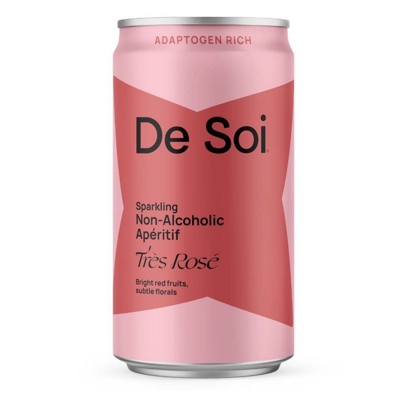 slide 2 of 5, De Soi Très Rosé Non-Alcoholic Aperitif - 4pk/8 fl oz Cans, 4 ct, 8 fl oz