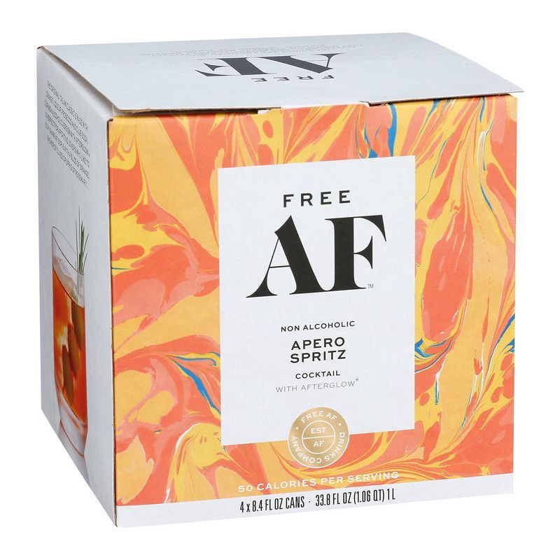slide 1 of 7, Free AF Non-Alcoholic Apero Spritz - 4pk/8.4 fl oz Cans, 4 ct; 8.4 fl oz
