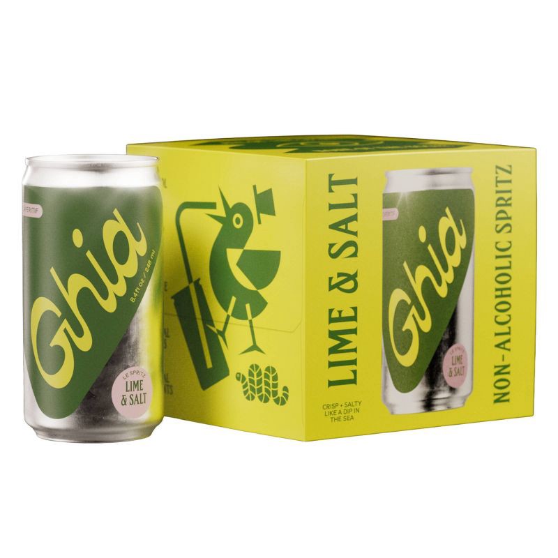 slide 1 of 7, Ghia Non-Alcoholic Le Spritz Lime & Salt - 4pk/8.4 fl oz Cans, 4 ct; 8.4 fl oz