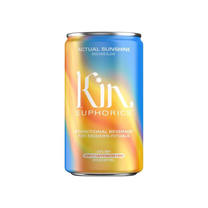 slide 2 of 4, Kin Euphorics Actual Sunshine Non-Alcoholic - 4pk/8 fl oz Cans, 4 ct, 8 fl oz