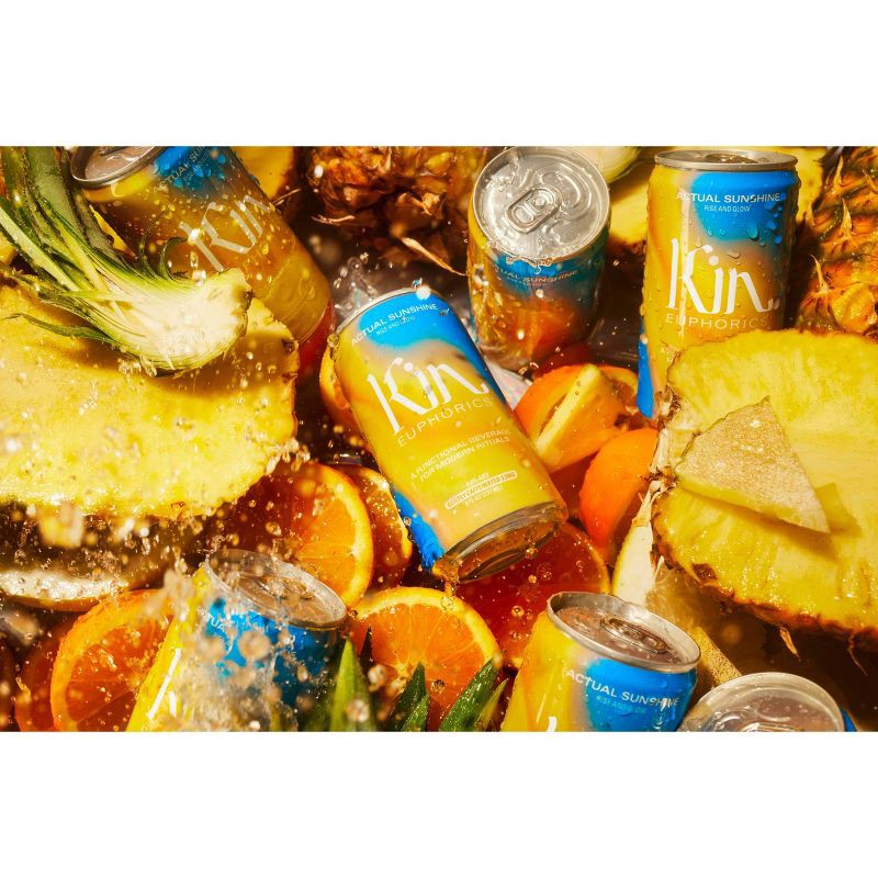 slide 3 of 4, Kin Euphorics Actual Sunshine Non-Alcoholic - 4pk/8 fl oz Cans, 4 ct, 8 fl oz