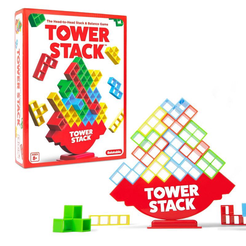 slide 1 of 8, Tower Stack Game by What Do You Meme?: Classic Creative Thinking Play for 2+ Players, 1 ct