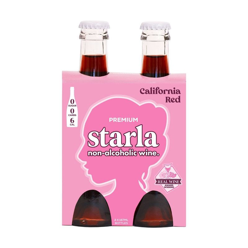 slide 1 of 5, Starla Non-Alcoholic Red - 2pk/187ml Btls, 2 ct, 187 ml