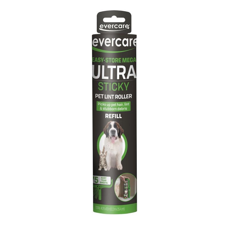 slide 1 of 5, Evercare Mega Lint Roller Refill - 75ct, 75 ct