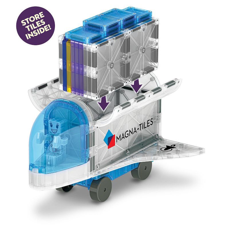 slide 6 of 9, MAGNA-TILES Space: Magnetic Building Sets for Kids, Educational Toy for Creative Thinking, Math, Fine Motor Skills, Engineering, 1 ct