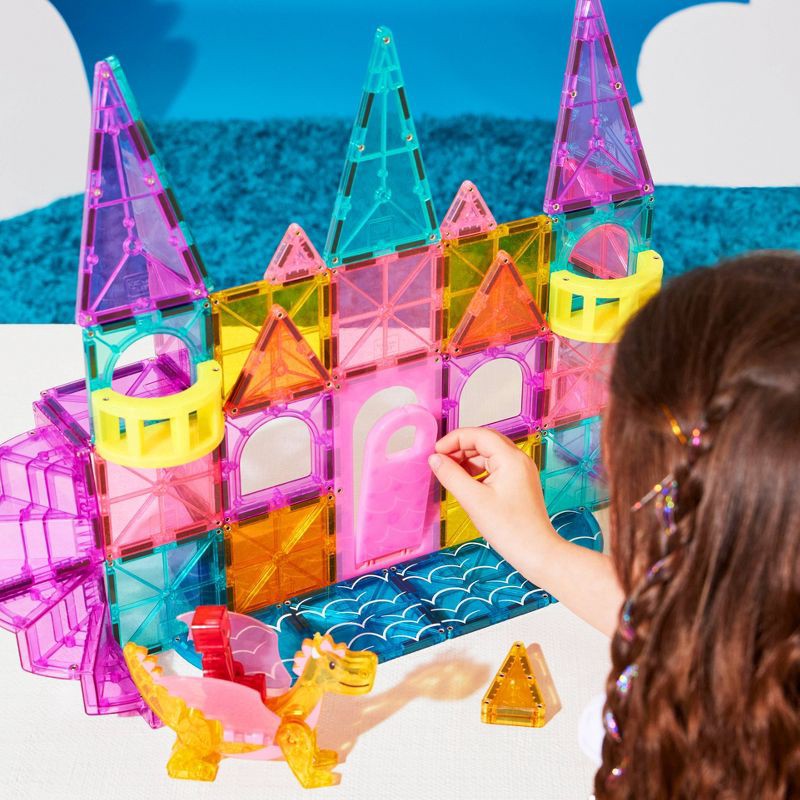 slide 5 of 9, MAGNA-TILES Castle DLX: 48-Piece Magnetic Building Set for Creative Thinking & Engineering Skills, 1 ct