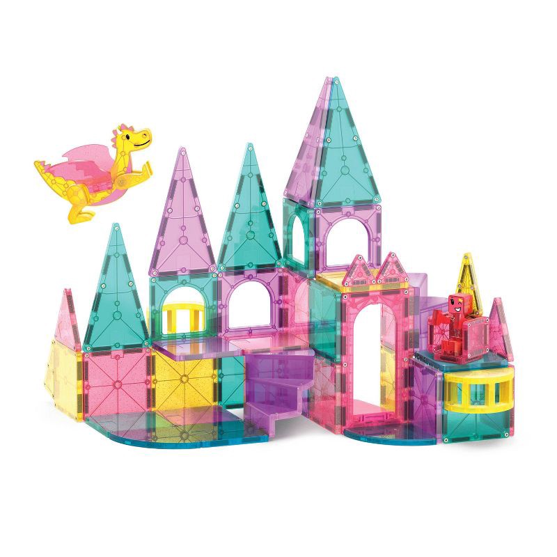 slide 7 of 9, MAGNA-TILES Castle DLX: 48-Piece Magnetic Building Set for Creative Thinking & Engineering Skills, 1 ct