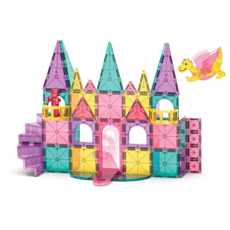 slide 8 of 9, MAGNA-TILES Castle DLX: 48-Piece Magnetic Building Set for Creative Thinking & Engineering Skills, 1 ct