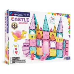 MAGNA-TILES Castle DLX: 48-Piece Magnetic Building Set for Creative Thinking & Engineering Skills