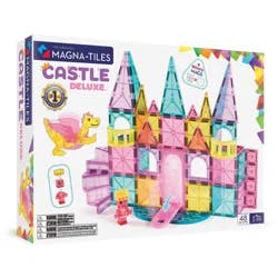 MAGNA-TILES Castle DLX: 48-Piece Magnetic Building Set for Creative Thinking & Engineering Skills