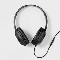 Wired On-Ear Headphones With Microphone - heyday™ Black