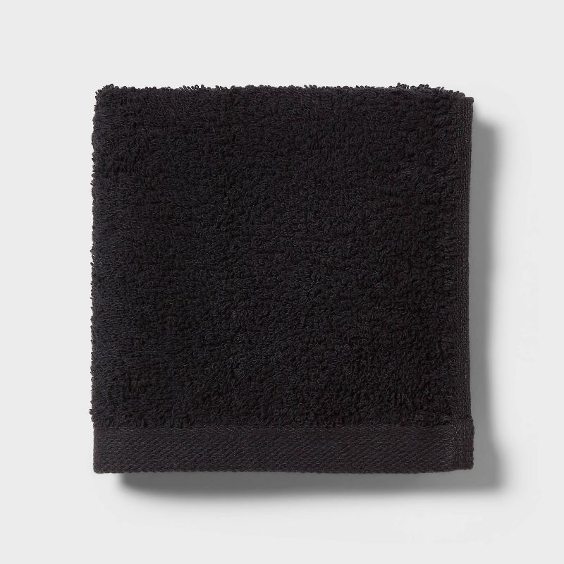 slide 3 of 4, 18pk Everyday Washcloths Black - Room Essentials™, 18 ct
