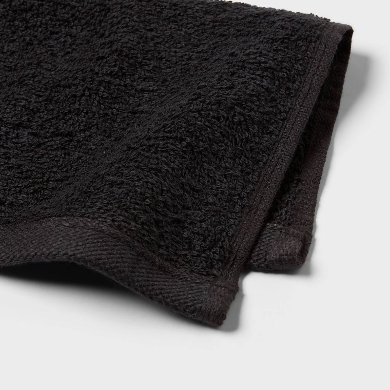 slide 4 of 4, 18pk Everyday Washcloths Black - Room Essentials™, 18 ct