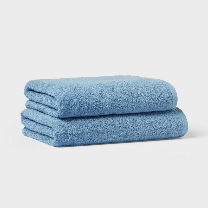 slide 4 of 4, Everyday Bath Sheet Quilt Blue - Room Essentials™, 1 ct