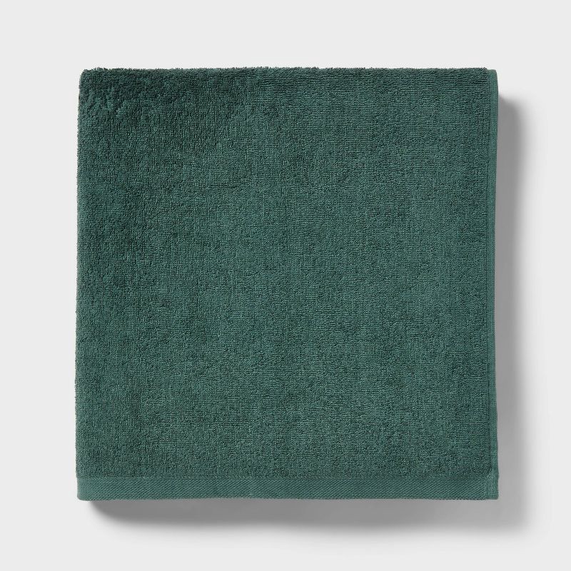 slide 1 of 4, Everyday Bath Sheet Dark Green - Room Essentials™, 1 ct