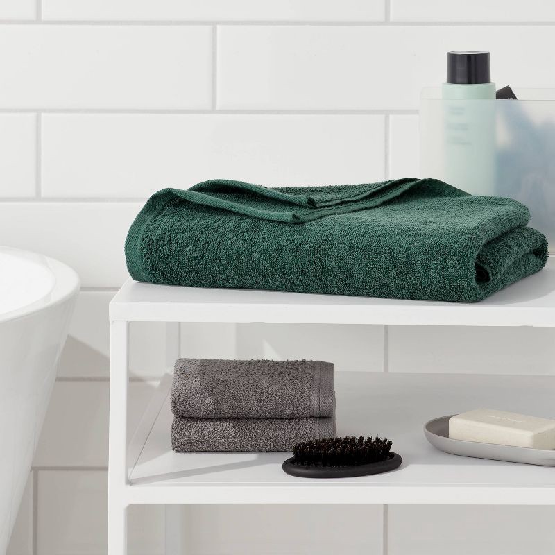 slide 2 of 4, Everyday Bath Towel Dark Green - Room Essentials™, 1 ct