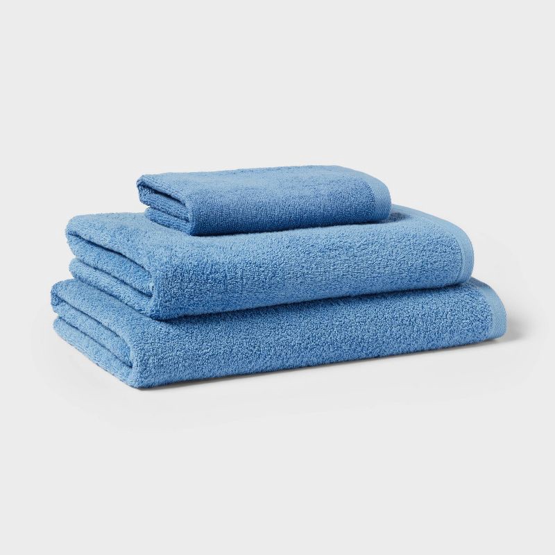 slide 4 of 4, Everyday Hand Towel Quilt Blue - Room Essentials™, 1 ct