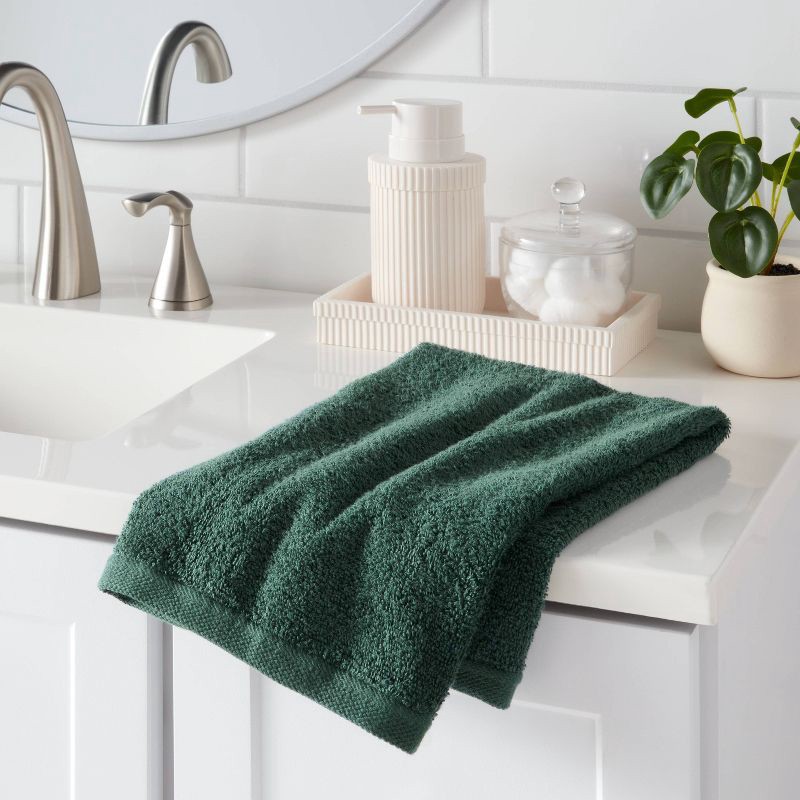 slide 2 of 4, Everyday Hand Towel Dark Green - Room Essentials™, 1 ct