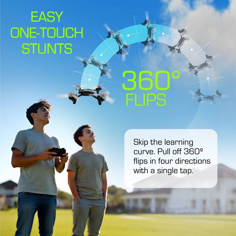 slide 5 of 8, Sky Viper Nova Light Show Drone: Beginner Remote Control, 100m Range, 17mph Speed, Bluetooth, Outdoor Use, 1 ct