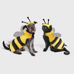 Bee with Reflective Wings Full Body Halloween Dog and Cat Costume - S - Boots & Barkley™