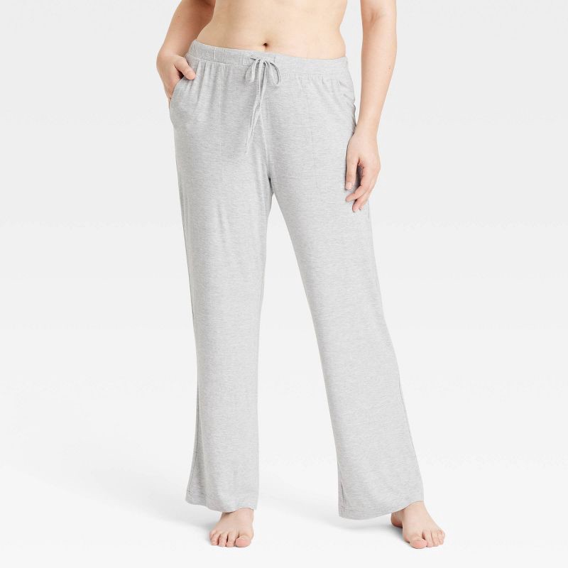 slide 4 of 5, Women's Cloud Knit Modal Pajama Pants - Auden™ Heathered Gray M: Modal-Spandex, Midweight, 30.5" Inseam, 1 ct