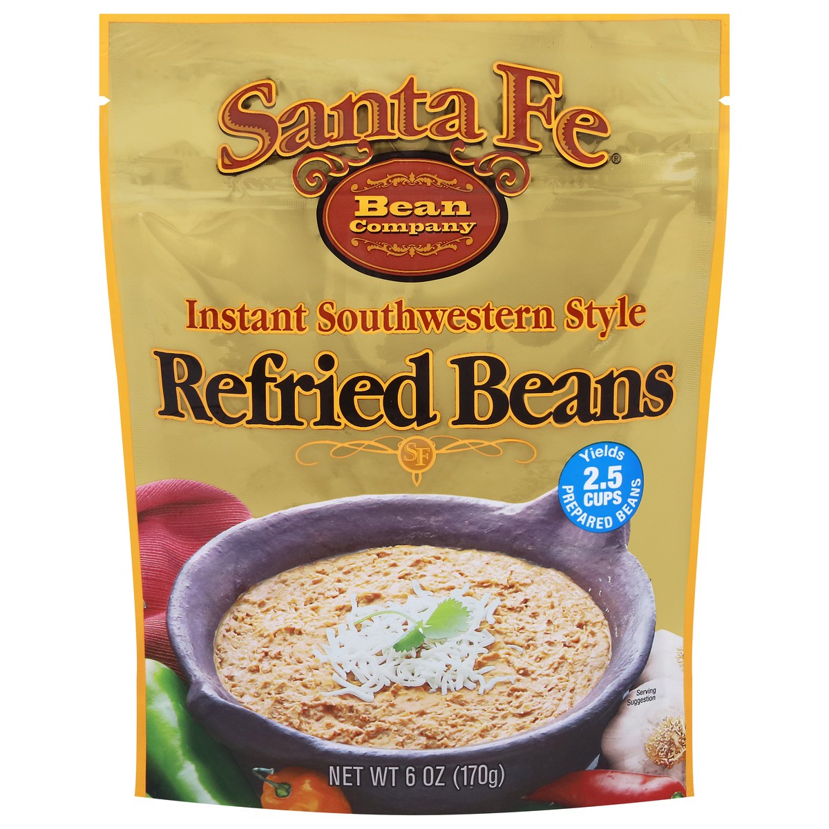 slide 1 of 2, Santa Fe Instant Southwestern Style Refried Beans 6 oz, 7.25 oz