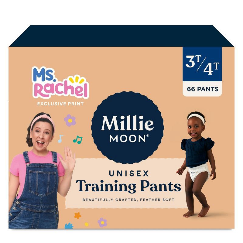 slide 1 of 13, Millie Moon Ms Rachel Disposable Training Pants Size 3T-4T - 66 Count, 66 ct