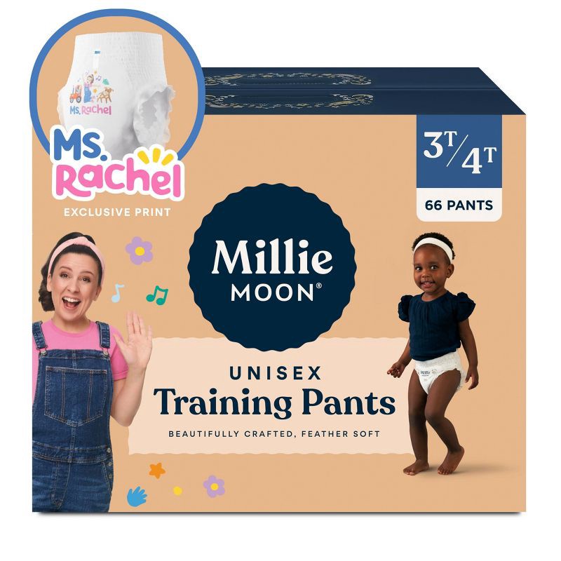 slide 1 of 13, Millie Moon Ms Rachel Training Pants, Size 3T-4T - 66 Count, 66 ct