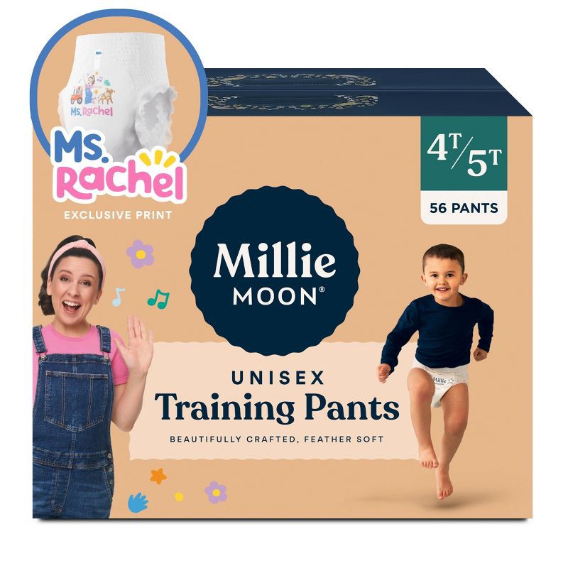 slide 1 of 13, Millie Moon Ms Rachel Training Pants, Size 4T-5T - 56 Count, 56 ct