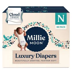 Millie Moon Luxury Disposable Diapers - Newborn - 96ct