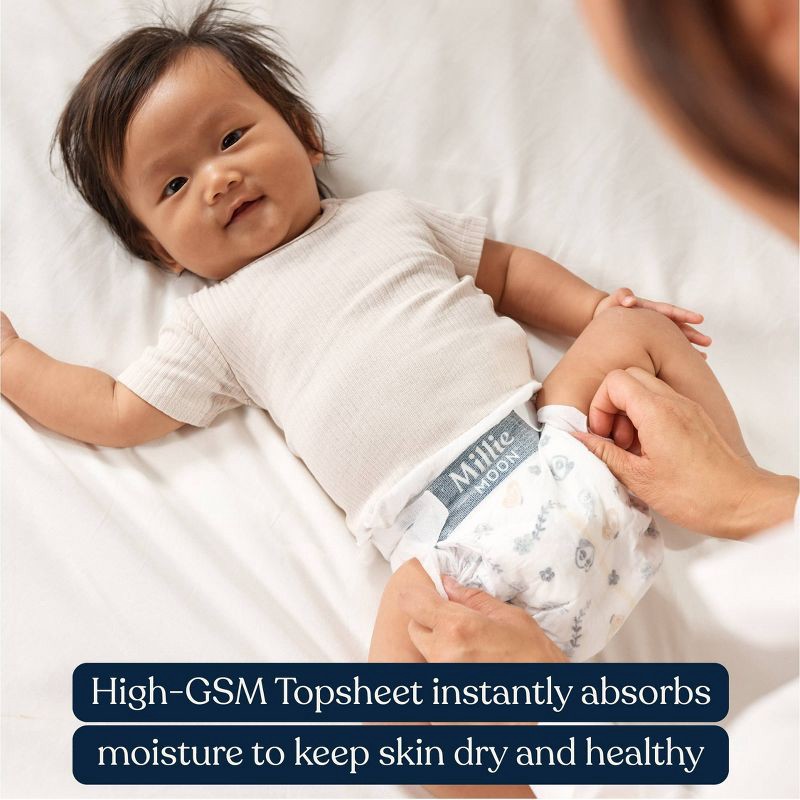 slide 8 of 10, Millie Moon Luxury Disposable Diapers - Size 7 - 44ct, 7 x 44 ct