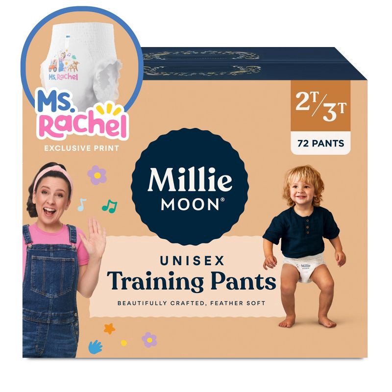 slide 1 of 13, Millie Moon Ms Rachel Training Pants, Size 2T-3T - 72 Count, 72 ct