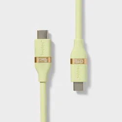 6' USB-C to USB-C Fast Charging Silicone Cable - heyday™ Matcha: Male-To-Male Cord
