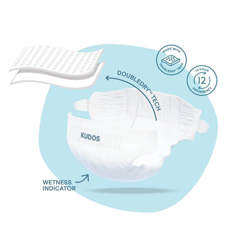 slide 11 of 14, Kudos Chlorine Free Cotton-Lined Disposable Diapers - Size 3 - 62ct, 3 x 62 ct