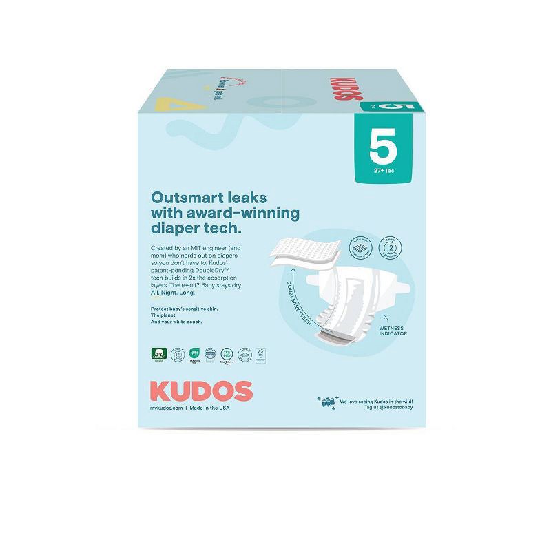 slide 5 of 14, Kudos Chlorine Free Cotton-Lined Disposable Diapers - Size 5 - 44ct, 5 x 44 ct