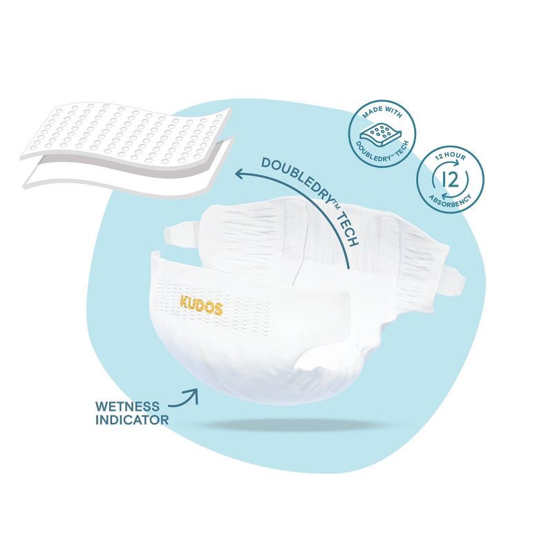 slide 11 of 15, Kudos Chlorine Free Cotton-Lined Disposable Diapers - Size 2 - 72ct, 2 x 72 ct