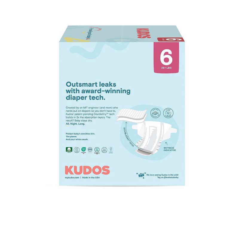 slide 5 of 15, Kudos Chlorine Free Cotton-Lined Disposable Diapers - Size 6 - 36ct, 6 x 36 ct