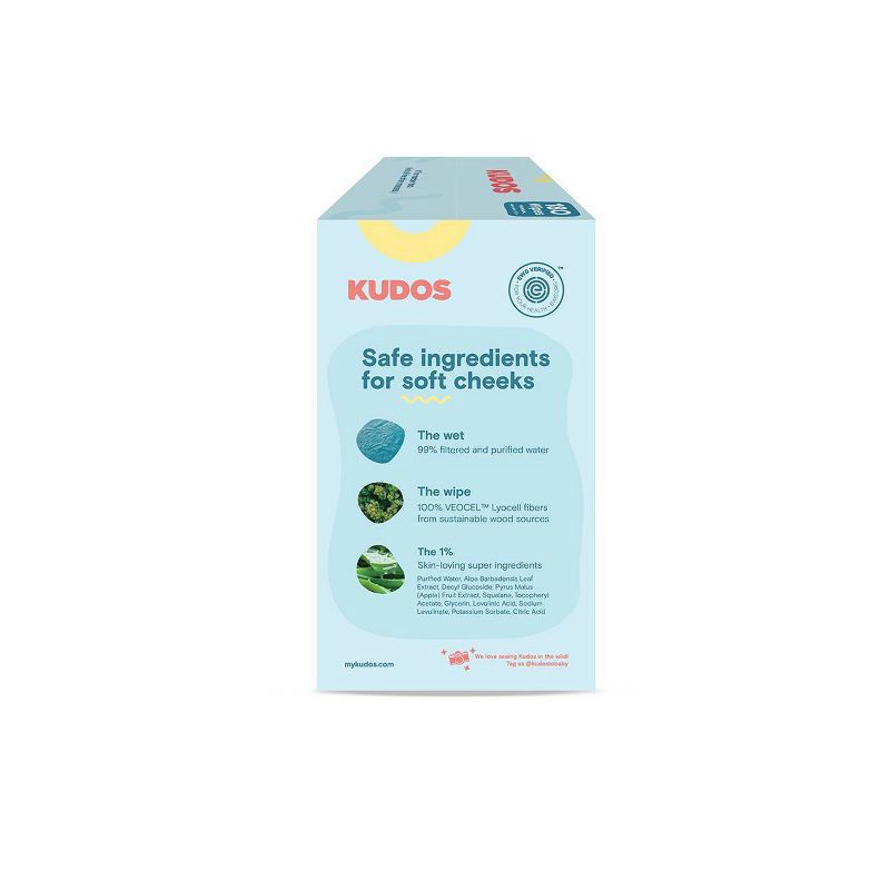 slide 3 of 13, Kudos Skin-Loving Baby Wipes - 99% Water, Plastic-Free & Unscented - 180ct/3pk, 180 ct, 3 ct
