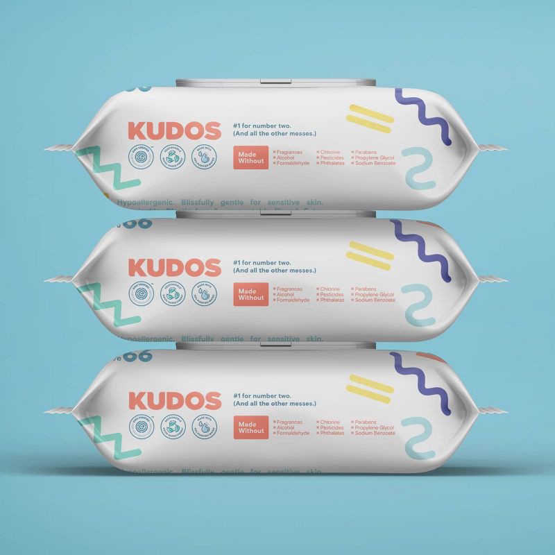 slide 4 of 13, Kudos Skin-Loving Baby Wipes - 99% Water, Plastic-Free & Unscented - 180ct/3pk, 180 ct, 3 ct