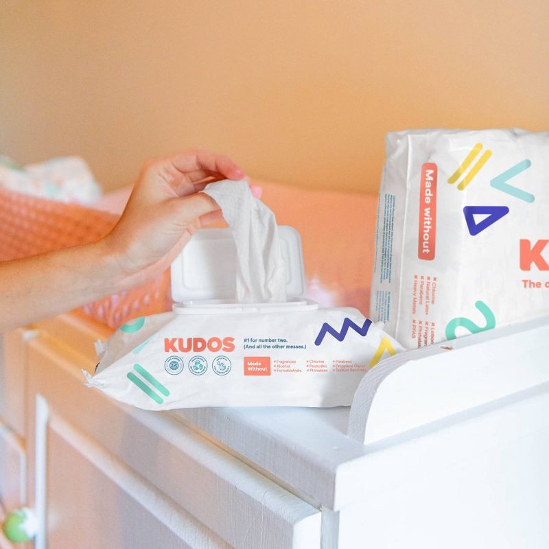 slide 7 of 13, Kudos Skin-Loving Baby Wipes - 99% Water, Plastic-Free & Unscented - 180ct/3pk, 180 ct, 3 ct