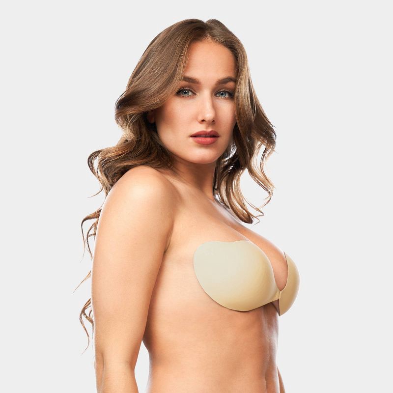 slide 2 of 6, Maidenform Women's Adhesive Clip Bra - Nude C: Seamless Polyester & Elastane, Knit Construction, Opaque, Size C, 1 ct