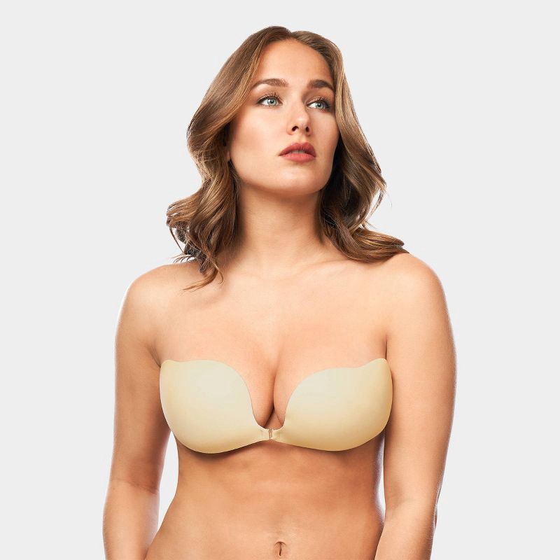 slide 1 of 6, Maidenform Women's Adhesive Clip Bra - Nude C: Seamless Polyester & Elastane, Knit Construction, Opaque, Size C, 1 ct