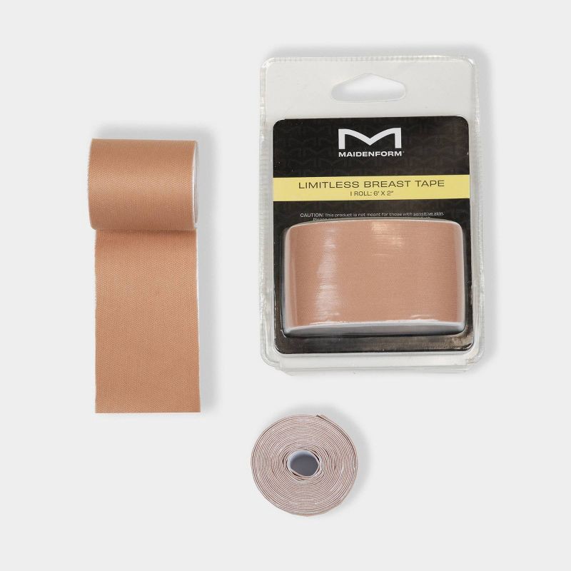 slide 2 of 4, Maidenform Women's Limitless Breast Tape - Nude One Size Fits Most: Seamless Polyester & Silicone Bra Accessory, 1 ct