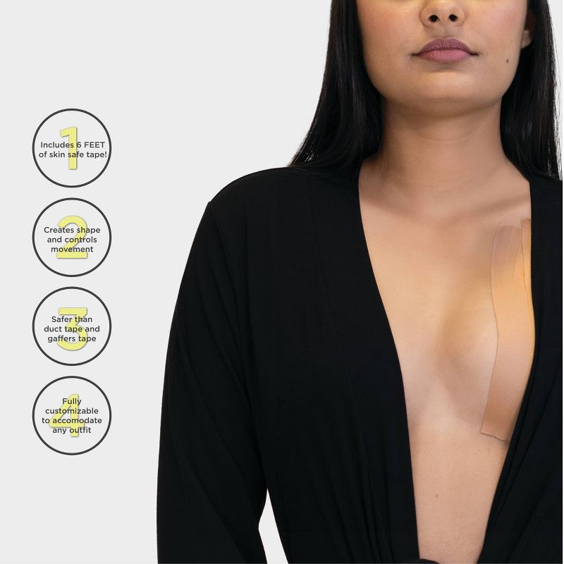 slide 3 of 4, Maidenform Women's Limitless Breast Tape - Nude One Size Fits Most: Seamless Polyester & Silicone Bra Accessory, 1 ct